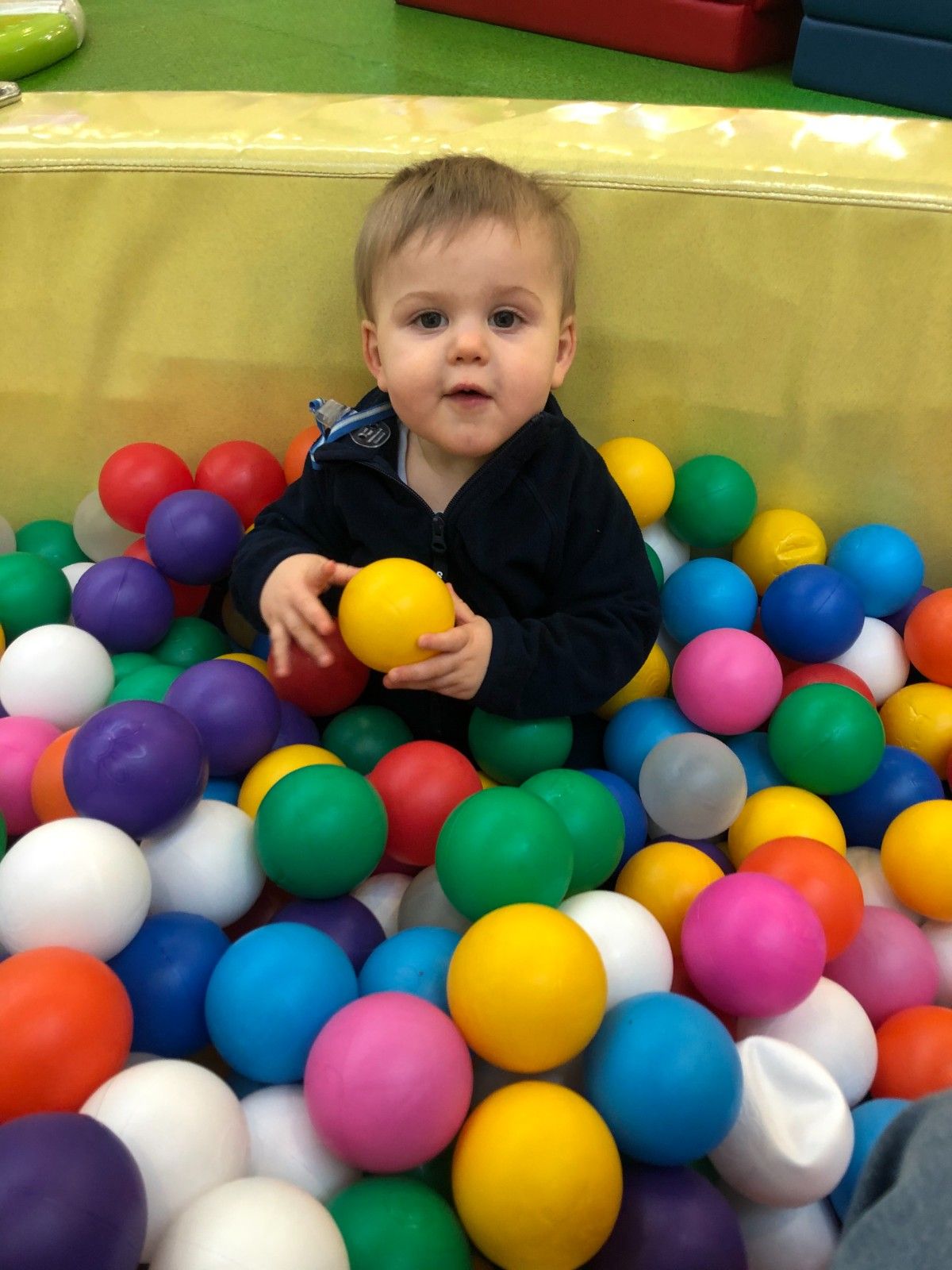 Baby in a ballpark