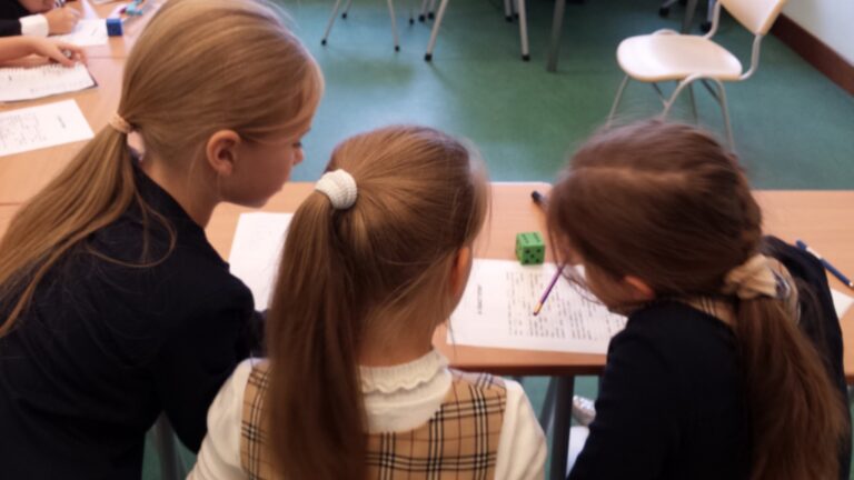 schoolgirls at a school